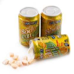 Zaza Soda Cans Orange Candy - 24CT Display Box