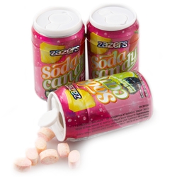 Zaza Soda Cans Fruit Punch Candy - 24CT Display Box