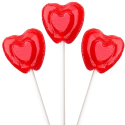 Cherry Heart Lollipops