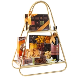 Passover Triangle Luxury Mirrored Display Gift Basket