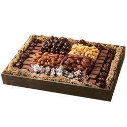 Passover XL Gift Wooden Chocoalte & Nuts Tray - 18