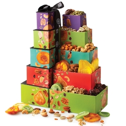 Oh! Nuts Holiday 5 Tier Nuts & Dried Fruit Tower Gift