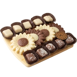 Shavuos Dairy Truffle Wooden Cutting Board Gift Tray