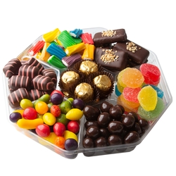 7 Section Family Style Candy & Chocolate Gift Tray - Medium Platter