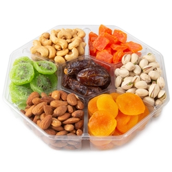 7 Section Dried Fruit & Nut Tray - 2 LB Platter