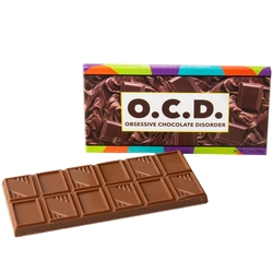 'Obsessive Chocolate Disorder' Humor Chocolate Bar Favor