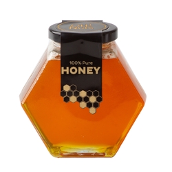 Rosh Hashanah Honey Hexagon Bottle Large