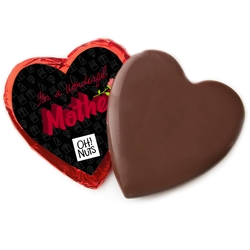 'For a Wonderful Mother' Dark Belgian Chocolate Message Heart