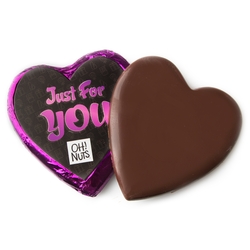 'Just For You' Dark Belgian Chocolate Message Heart