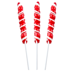 Mini Red & White Unicorn Lollipops - 24CT