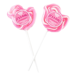 'Its A Girl' Pink Duck Lollipops - 24CT Box