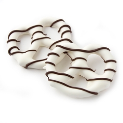 Stringed White Chocolate Covered Pretzels - 10CT