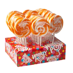 Orange & White Swirl Whirly Pops - Tangerine