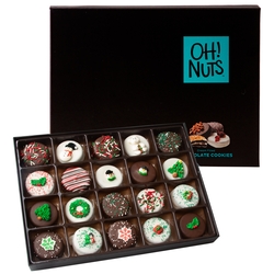Holiday Winter Chocolate Covered Cookie Gift Box