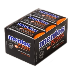 Mentos Kiss Sugar Free Mint Candy Dispensers - Orange - 12CT Box