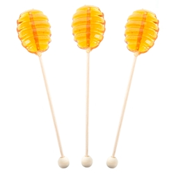 Rosh Hashanah Hand Made Honey Dipper Lollipops - 6CT
