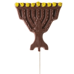 Hanukkah Menorah Chocolate Lolly