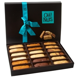 Oh! Nuts Assorted Biscotti Gift Basket - 18CT