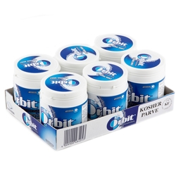 Orbit Sugar-Free Strong Mint Gum 60 Pallets - 6CT Jars