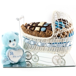 Mirror Tray Baby Boy carriage Gift Basket