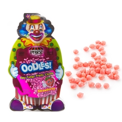 Oodles Purim Clown Tiny Tangy Strawberry Fruity Chews - 24CT