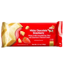 Elite White & Milk Chocolate Bar Filled with Strawberry Cream - 12CT Box
