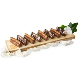 Elegant Dairy Dessert Wooden Line Up Gift Tray