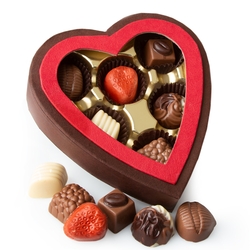 Hand Made Milk Chocolate Truffle Gift Collection Small Heart Box