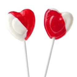 Strawberry & Cream Heart Lollipops