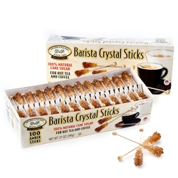 Amber Barista Sugar Crystal Sticks - 100 CT Box