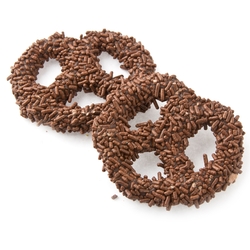 Chocolate Covered Pretzels with Chocolate Sprinkles - 10CT Box