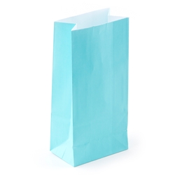 Caribbean Blue Paper Treat Bags - 12CT
