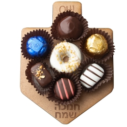 Hanukkah Dreidel Chocolate Gift Basket