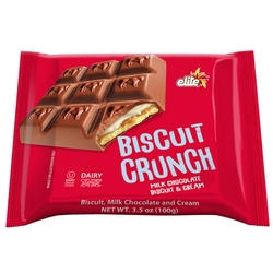 Elite Biscuit Crunch Milk Chocolate Biscuit & Cream Bar - 12CT