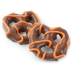 Orange Drizzled Chocolate Pretzels