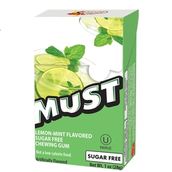 Elite Must Sugar Free Gum Pellets - Lemon Mint - 16CT Box