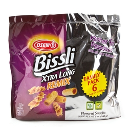 Passover Remix Xtra Long Bissli Snack - 6-Pack (Gebrokts)