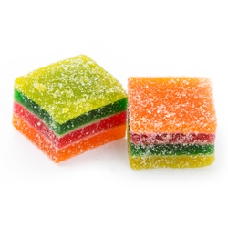 Handmade Rainbow Jelly Squares - 8 oz