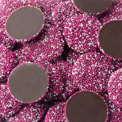Pink & White Dark Chocolate Nonpareils