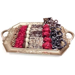 Purim Chocolate Mirror Tray Gift Basket - Israel only