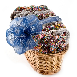 Holiday Chocolate Pretzel Gift Basket