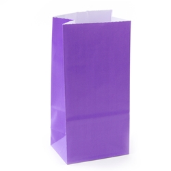 Purple Paper Treat Bags - 12CT