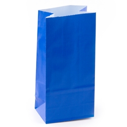 Royal Blue Paper Treat Bags - 12CT