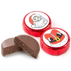 Holiday Santa Claus Foiled Chocolate - 2PC Favor Box