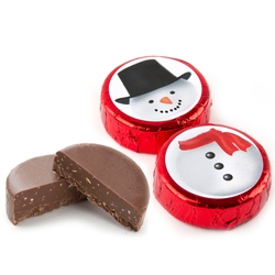 Holiday Snowman Foiled Chocolate - 2PC Favor Box
