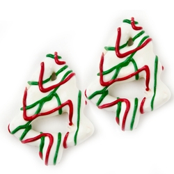 Holiday Tree Drizzled Pretzels
