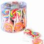 Handmade Swirl Round Lollipops - 40CT Tub 