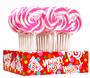 Pink & White Swirl Whirly Pops - Strawberry