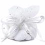 White Dotted Organza Bags - 12-Pack
