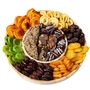 Tu Bishvat Dried Fruit Wooden Round Line Up Gift Basket